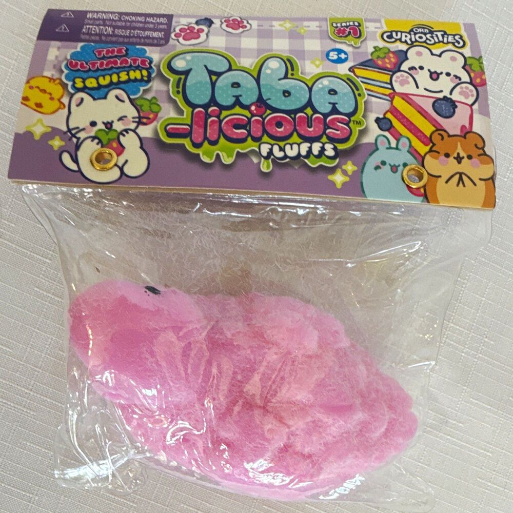 ORB Tabalicious Fluffs Plush Squeeze Toy, Pink, Ages 5+, MPN 42802
